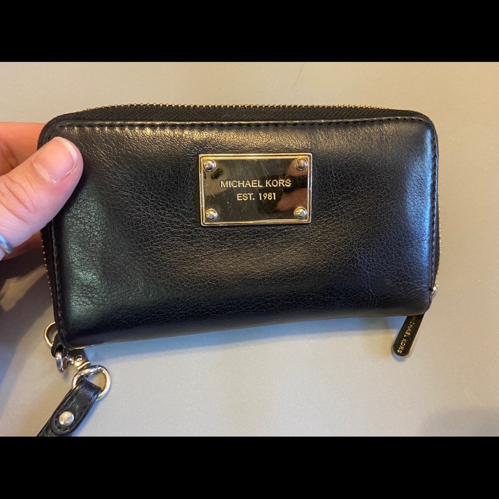 Michael Kors Black Wristlet